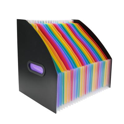 China Colorful PP Expanding Folder With Handle Collection A4 Letter 24 Inner Pockets Hot Sales File Folder for sale