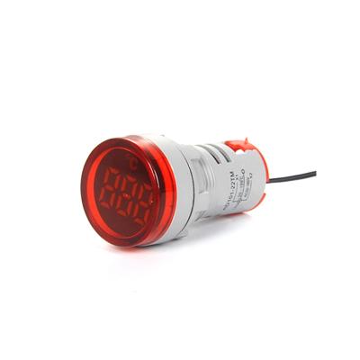 China 2021 New Design Led Light Round Lights 22Mm Big Digtial Temperature Indicator AD101-22TMS 03 for sale