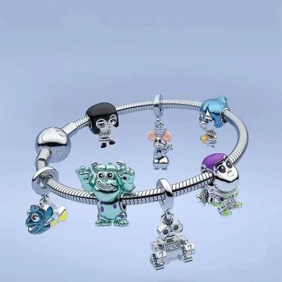 China 2022New Arrives925 Silver Fashion Cartoon Jewelry pixar series Charm Fit Bracelet ALE Original Logopandoraers Kids Men Gift for sale