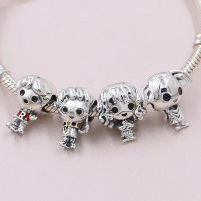 China Cute amazon sells S925 cartoon silver pearl jewelry set for ppotter hharry bracelet kids magic fit jewelry for sale