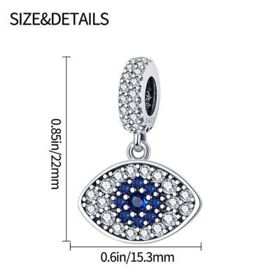 China Cute new S925 devil's eye jewelry series charmfits bracelet necklace silver plated with DIY designer jewelry kids jewelry for sale