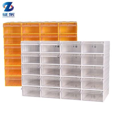 China Organizer Box Clear Storage Mini Bin Shelf With Plastic Japan Style Kids Small Shelf Box Tools Boxes For Student for sale