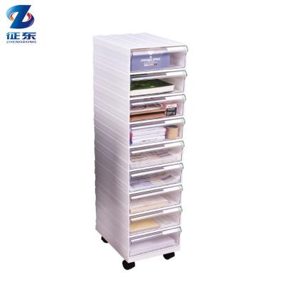 China Hard Plastic Cabient A4 Archive Box Lever Shelf System A4 Shelf A4 Archival Box Lever Hard Plastic Shelf System for sale