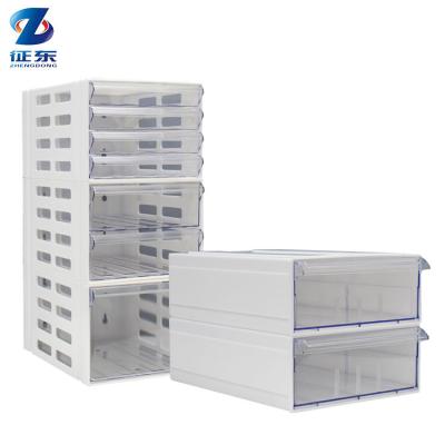 China KOREAN Table Drawers Desktop Office Desk Organizer Document Organizer File Transparent Box With Drawers for sale