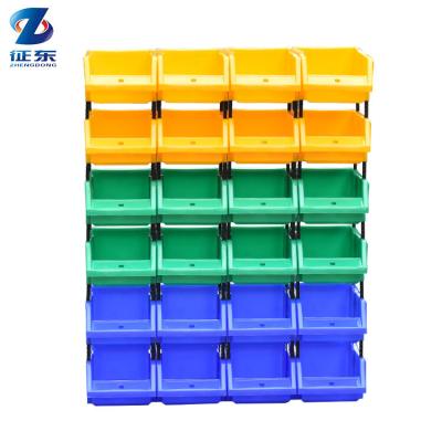 China Modern Store Parts and Front Craft Box Plastic Giant Stackable Open Warehouse Clear Storage Bin for sale