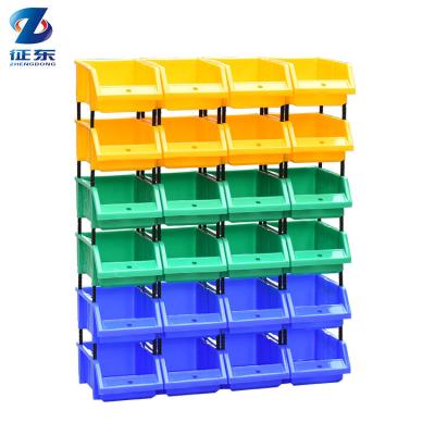 China Front Open Warehouse Clear Office Storage Modern Stackable Large Warehouse Plastic Molds Trash Cans for sale