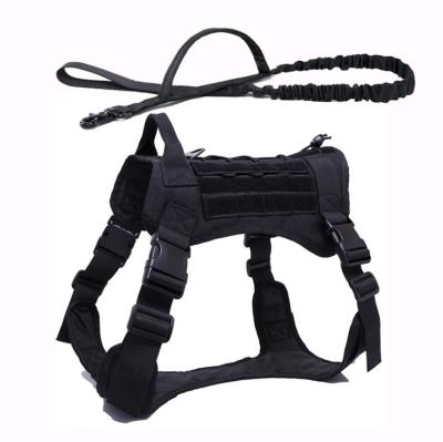 China Wholesale Viable Style Outdoor Adjustable Tactical Military Pet Harness Dog Vest Dog Training Harness For Large Dog Use for sale