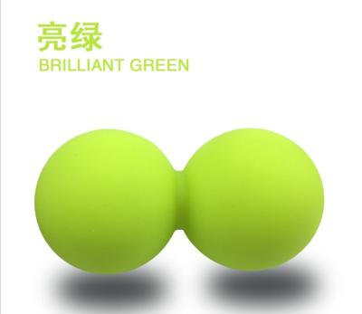 China New Eco Durable Wholesale Non-toxic Silicone Peanut Lacrosse Massage Ball Double Neck Membrane Ball for sale