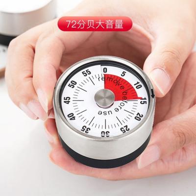 China Stainless Steel Antique Timer Mechanical Kitchen Style Self-Discipline Study Time Reminder Timer Magnet for sale