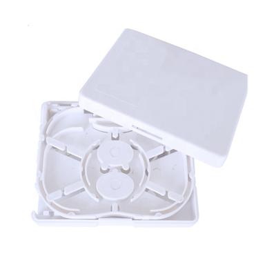 China LAN Wholesale Distribution Box Plastic Fiber Optic Outlet FTTH Fiber Optic Terminal Box SC GPON Dual Port Faceplate for sale