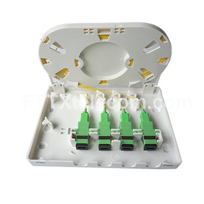 China Left Fiber Optic ONU, Wall Fiber Optic Outlet Box LAN Wholesale Plastic FTTH 4 Wall Outlets Faceplate for sale