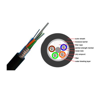 China In Conduit or Outdoor Fiber Optic Cable Single Mode 4F 8F 12F 24F Meter Core G652D GYTA Tube Loose Armor Fiber Overhead Cheap Price for sale