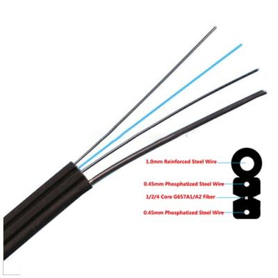 China In Air Supply Cheap High Quantity Manufacturer Fiber Optic Cable Indoor Outdoor Indoor 1core 2 Core 2 Core 4 Fiber 8 Fiber Optic Ftth Drop Cable for sale