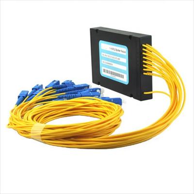 China Wholesale Micro Block less1x128, 1x64, 1x32, 1x8, 1x2 PLC Splitter, SC Fiber Optic PLC Miscellaneous Equipment ABS Cassette 1x16 Splitter for sale