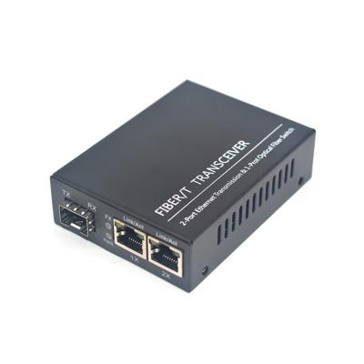 China Port Ethernet Network mc210cs 2 Gigabit RJ45 1000Base-FX 1000Base-T Double SC Single Mode Optical Fiber To Ethernet Media Converter for sale