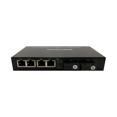 China Port Gigabit SFP , 10 100 1000 SFP Ethernet Fiber Network Ethernet 4 Media Converter 1000Mbps Gigabit Fiber Optic Base Converter for sale