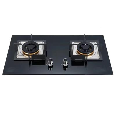 China Wholesale commercial factory all instant fire embaded gas stove edged by black tempered glass for sale