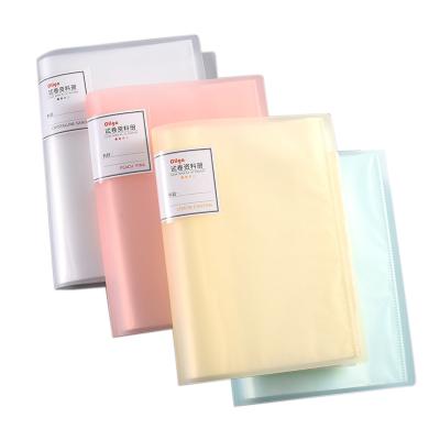 China Office school folder bags transparent A3 information brochure to insert 20 pages reactive paper file folder multi-layer pp bag for sale