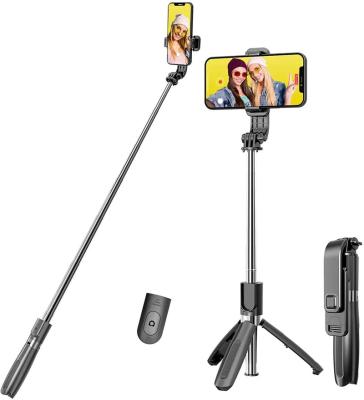 China Fold Portable Selfie Stick Handheld Tripod with Detachable Wireless Remote and Mini Selfie Stick for iPhone 13 pro Xs Smartphone more for sale