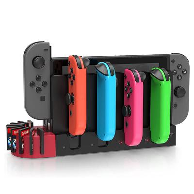 China With Earphone Jack Charging Dock Compatible with Switch OLED/Switch Joy Cons Controller Charger Station with 9 Game Storage Slots for Switch/OLED for sale