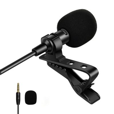 China Mini Lavalier Microphone Lapel Lavalier Microphone for iPhone and Android Smartphone for YouTube Video Recording Microphone Noise Cancellation Great for sale