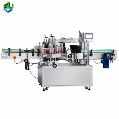 China Competitive Industrial Food Wax Crayon Two Sides Printing Labeling Machine /Double Sizes Labeling Machine for sale