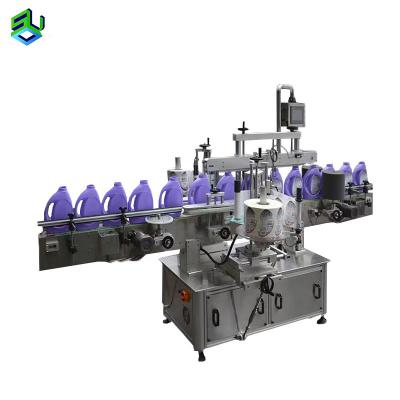 China Automatic food labeling machine carton corner two sides sticker labeler machine with good price for sale