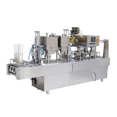 China Factory price of fully automatic PET food thermoforming plastic blister cup and seal gasket filling packaging machine for sale