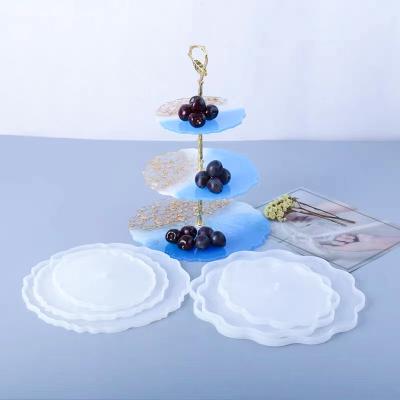 China DIY Three-layer Pendulum Tray Silicone Mold Resin Tray Pendulum Chian for sale