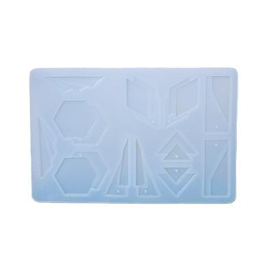 China Geometric Polygonal Crystal Epoxy Handicrafts Europe Combination Earrings Silicone Mold for sale