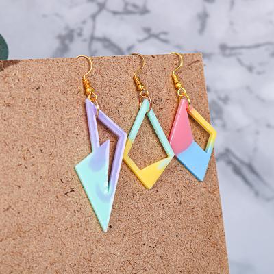 China Europe Crystal Epoxy Mold Geometric Shape Rhombus Triangle Earrings Silicone Mold for sale