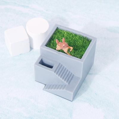 China Worlwide Crystal Epoxy Gypsum Micro Landscape Silicone Potted Mold Stationery Pen Holder Suitable Box For Home Office for sale