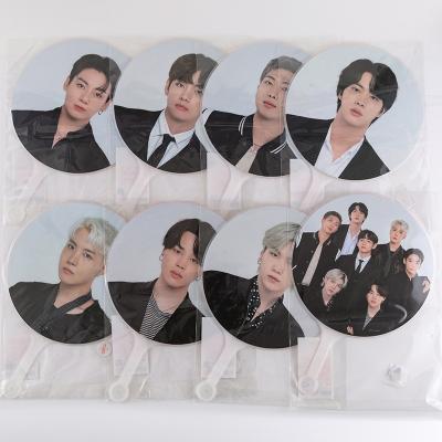 China Wholesale KPOP South Korean Idol Merchandise Clearance To Dance On Stage Bangtan Boys Hand Fan Plastic Fan for sale