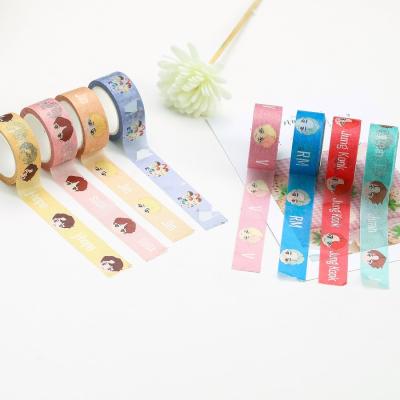 China Wholesale KPOP Cartoon Idol ANTISTATIC Goods Decorative Washi Tape Sticker Bangtan Boys Cute Room for sale