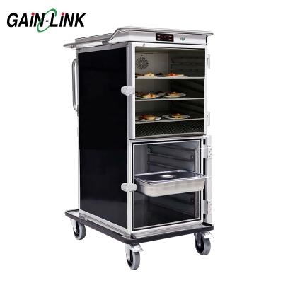 China Food fwarmer various styles of stainless steel restaurant food warmer and stand cabinet with wheels for sale