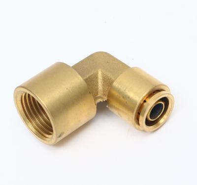 China Compression Brass Brass Fittings Stamped Durable Brass Unions Double Point Brake Brass Conduit Elbow Connector Quick Fitting for sale