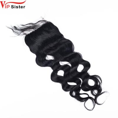 China Good Quality Brazilian Hair Distributor One 4x4 5x5 Thin Swiss Unprocessed Brazilian Hair Closures Factory Price Unprocessed Surf for sale