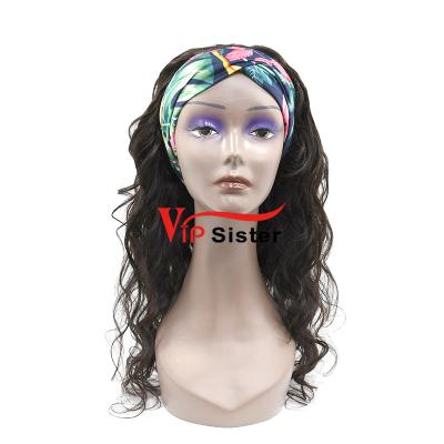 China 100% Brazilian Hair Vipsister Surf #1B Virgin Hair Headband Wig, Unprocessed Glueless Wig Units For Sale for sale