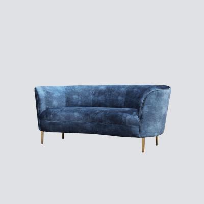 China Europe Design Three Seats Sofa NS FURNITURE Easy Clean Fabric Sofa NS Velvet Upholstery Frame Metal Frame Metal Three Seats Modern Buckle Home Furniture in wood for sale