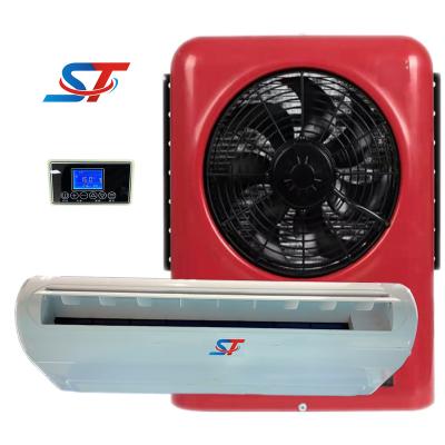 China Quick Refrigeration/Battery Powered Electric Parking Air Conditioner Large Capacity Refrigeration 12V/24V Electric Volt Air Conditioner For Truck And Van Electric Parking for sale