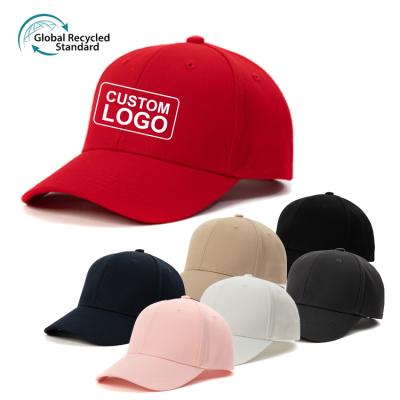 China JOINT Outdoor Multi Color Recycled Cotton Custom Logo 6 Panel Unisex Baseball Cap for sale