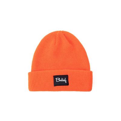 China JOINT Outdoor Warm Winter Jersey Black Adults Knitted Hat With Label for sale