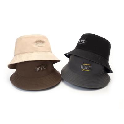 China Waterproof Multi Color Embroidery Printed Nylon Flat Surface Outdoor Male Bucket Hat for sale