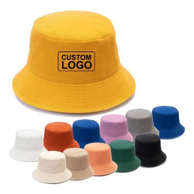 China Plain Comfortable Unisex Multi Color Flat Surface Fisherman New Design Logo Fisherman Outdoor 100% Bucket Hat for sale