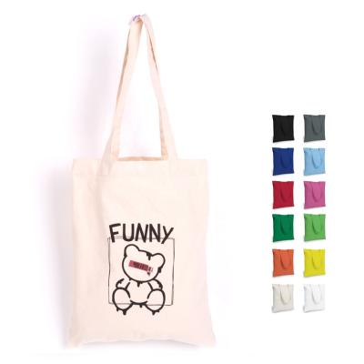 China Fashionable Custom Logo Cotton Shopping Tote Personalized Canvas Bags With Inside Pockets for sale