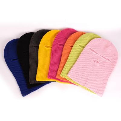 China Custom Motorcycle COMMON Ski Mask Balaclava de Logo Embroidery Three Hole Neon for sale