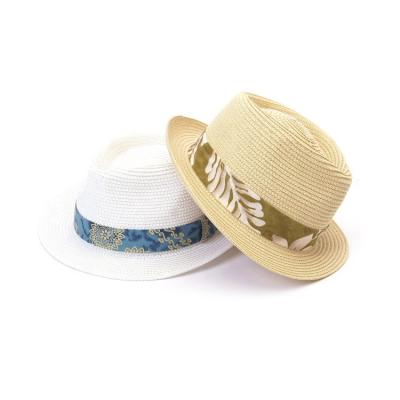 China Sun Protection & Breathable Single Fedora Summer Paper Unisex Multi Color Straw Hat With Rope for sale