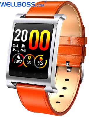 China Metal and Leather A combines technology and fashion smart watch with sports sleep monitor support Android IOS for sale