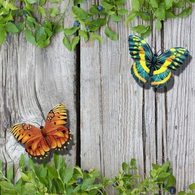 China Home Decoration Art Anime Metal Decor Pictures Of Art Decor High Quality Sports 3D Butterfly Oversized Garden Metal Wall Poster For Hotels for sale