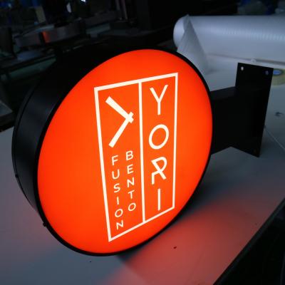 China Logo Outdoor Led Light Box Indoor Acrylic Light Box Round Signage Light Box Indoor Led Sign for sale